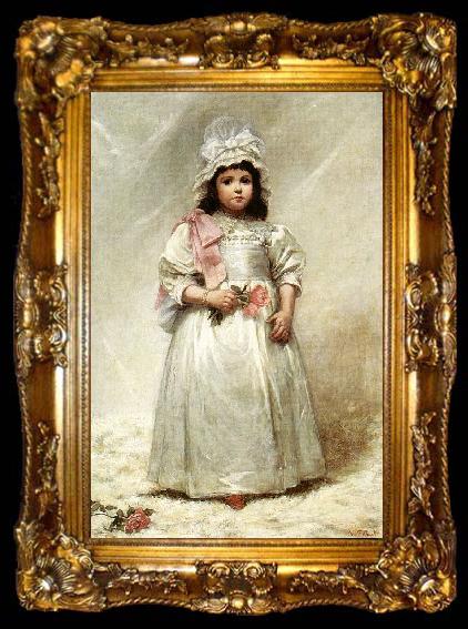 framed  Elizabeth Lyman Boott Duveneck Little Lady Blanche, ta009-2